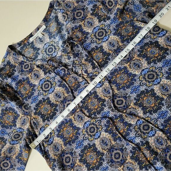 Daniel Rainn Women's Mosaic Print Peasant Blouse - Picture 3 of 10